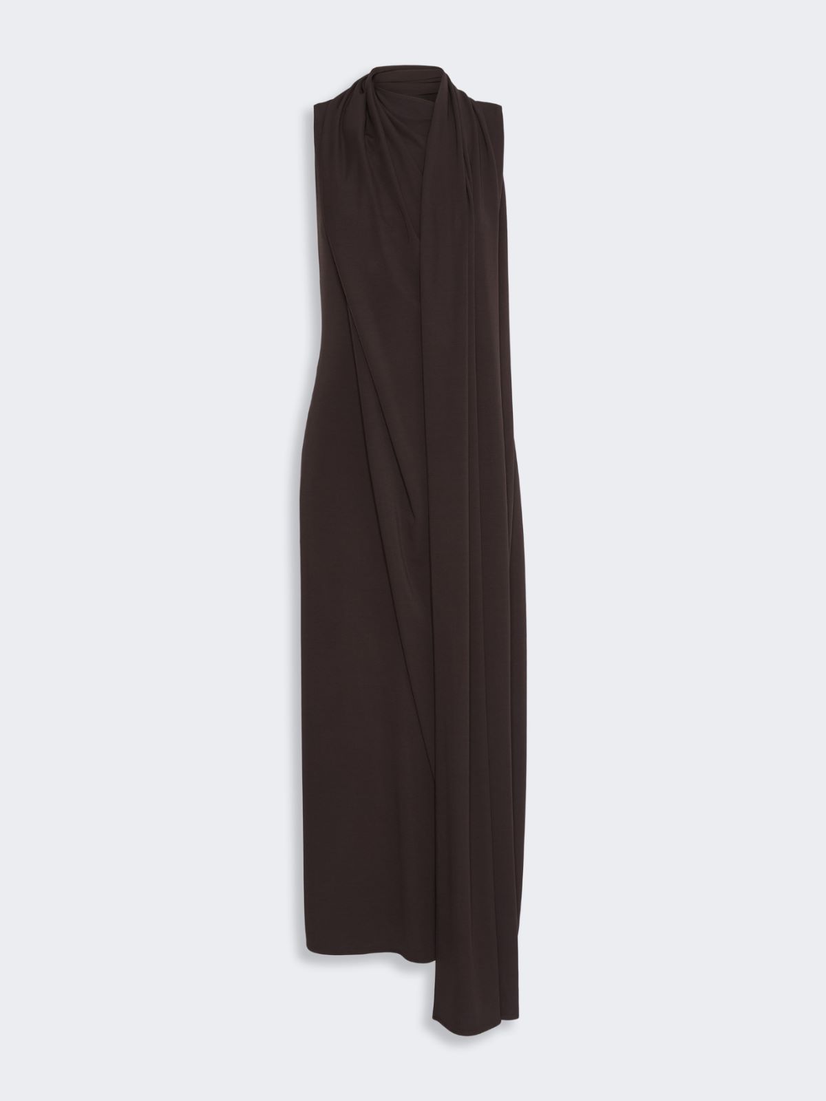Robe longue en jersey - CHOCOLAT - Max Mara - 5