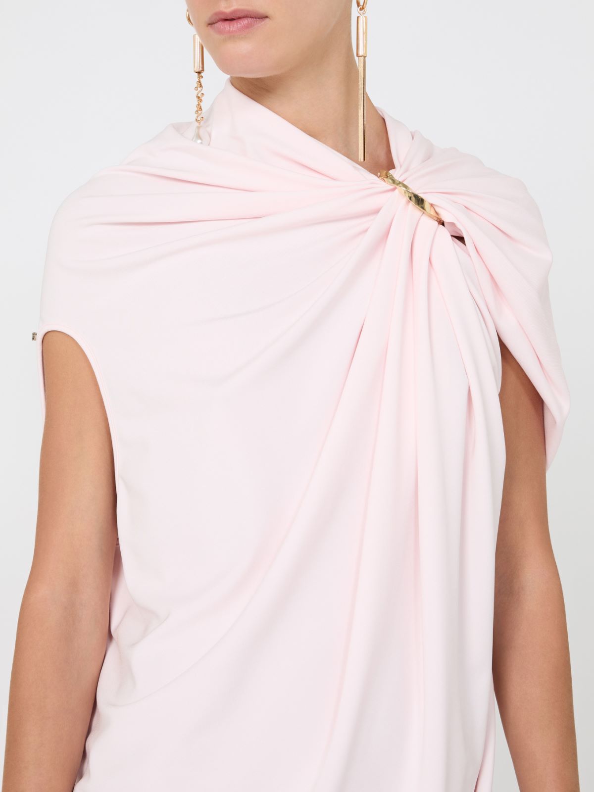 Draped viscose mini dress - POWDER - Max Mara - 4