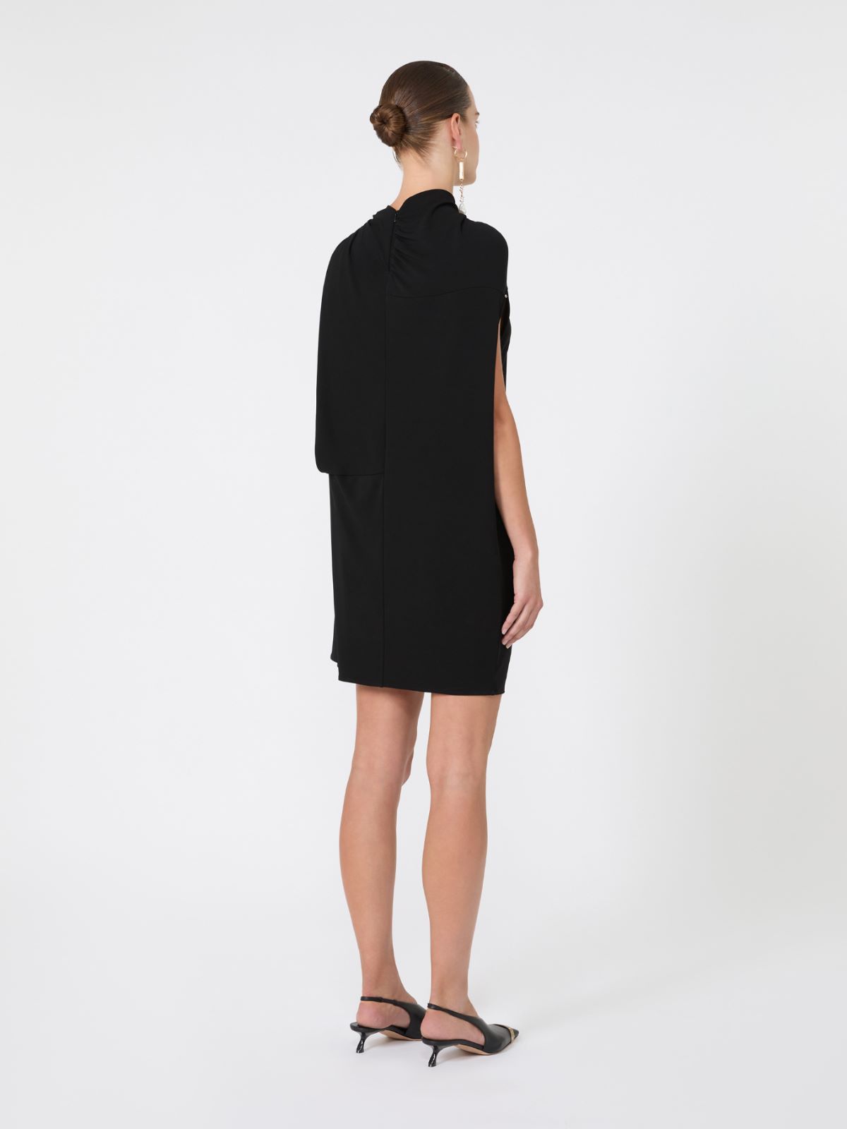 Draped viscose mini dress - BLACK - Max Mara - 3