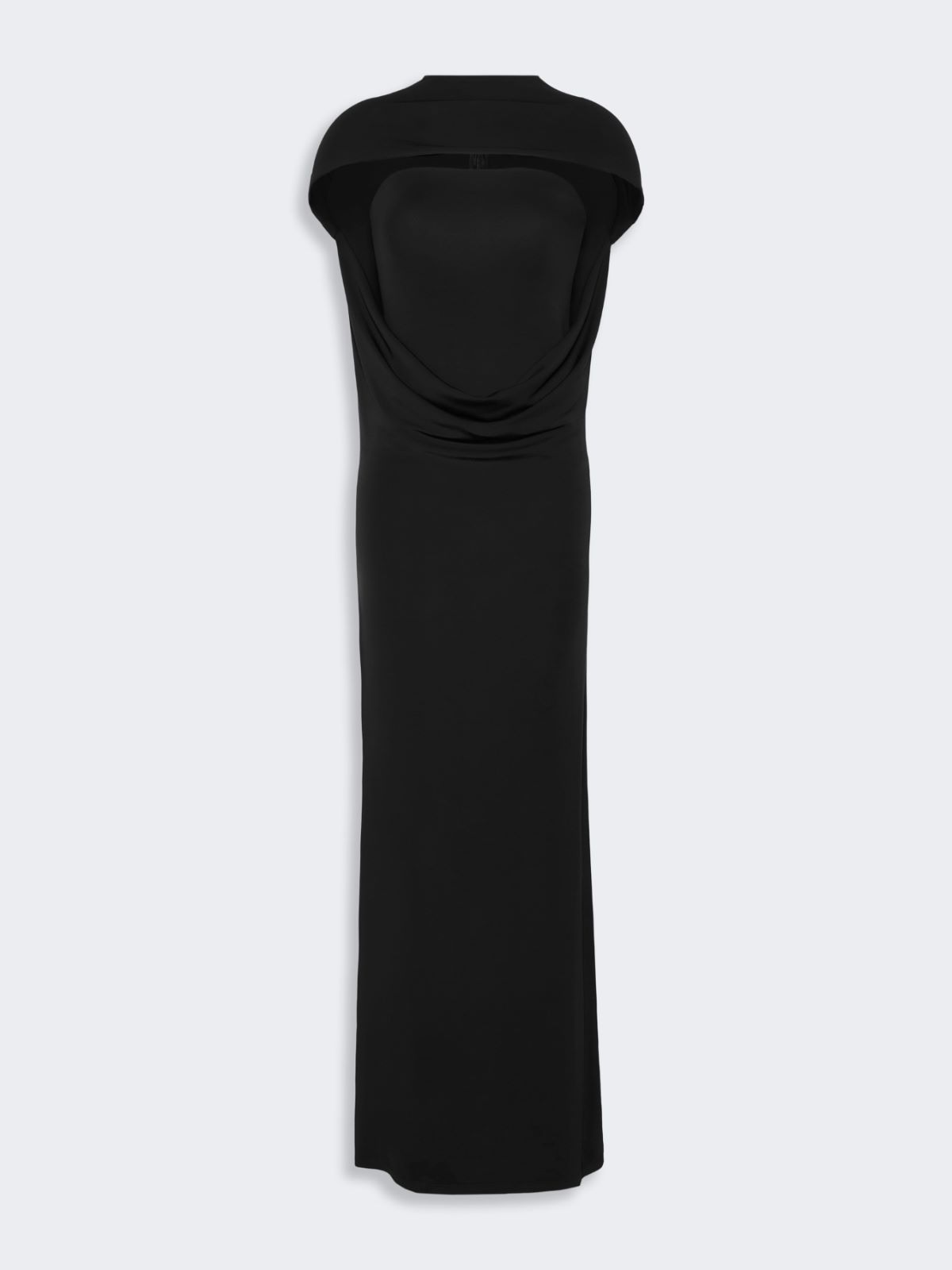 Stretch viscose organzine two-piece dress - BLACK - Max Mara - 5