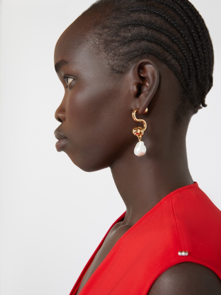 Boucles d’oreilles pendantes asymétriques en forme de S - OR