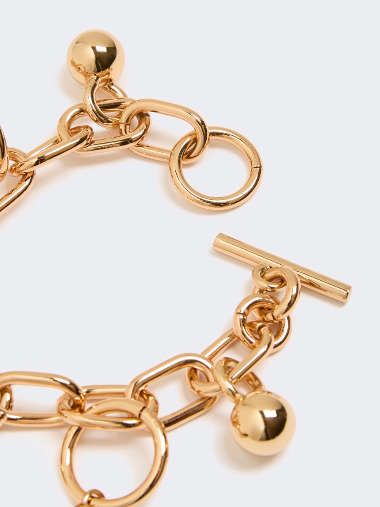 Metal bracelet with charm detail - GOLD - 3