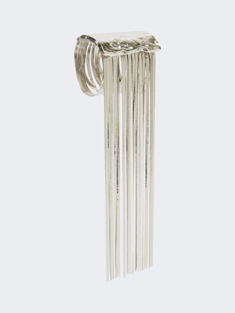 Metallic-fringed bracelet - SILVER
