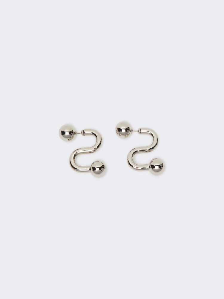 Metallic earrings - SILVER