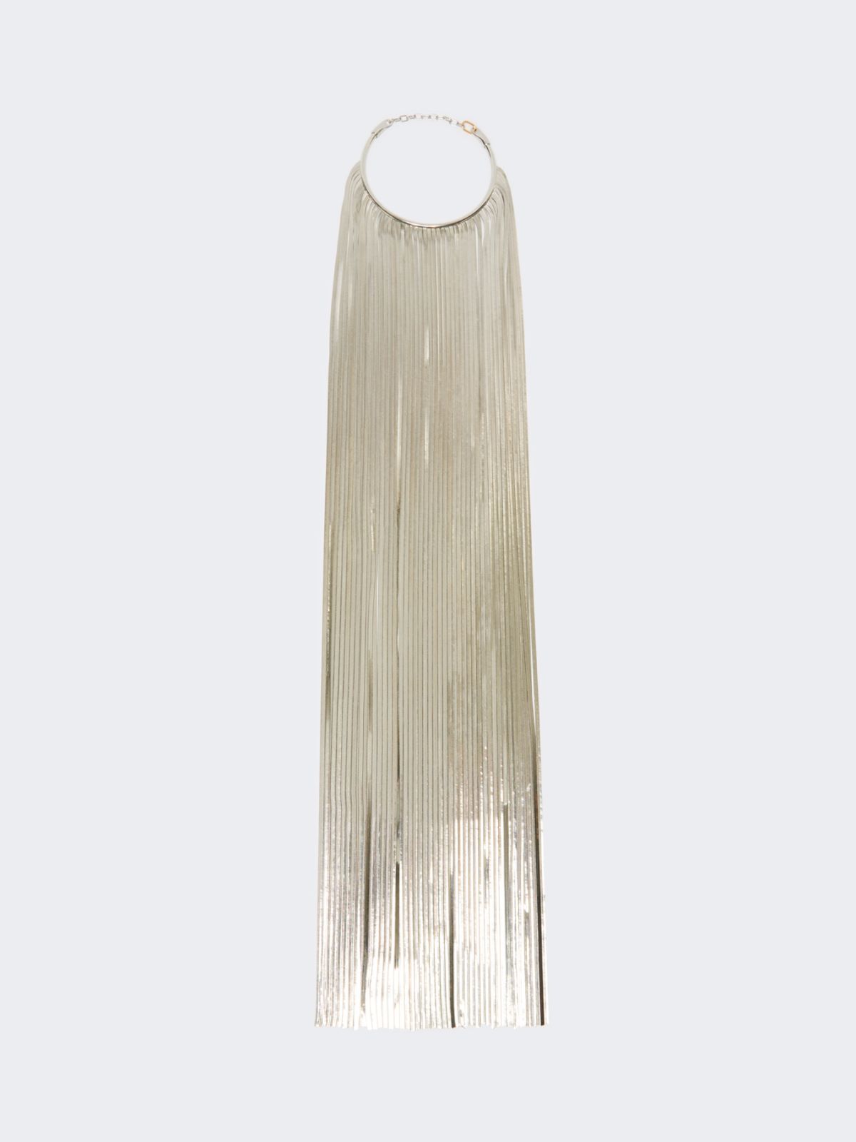 Fringed metal necklace - SILVER - Max Mara
