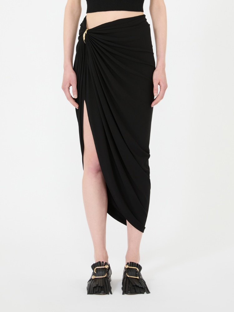 Draped viscose skirt - BLACK - Max Mara - 2