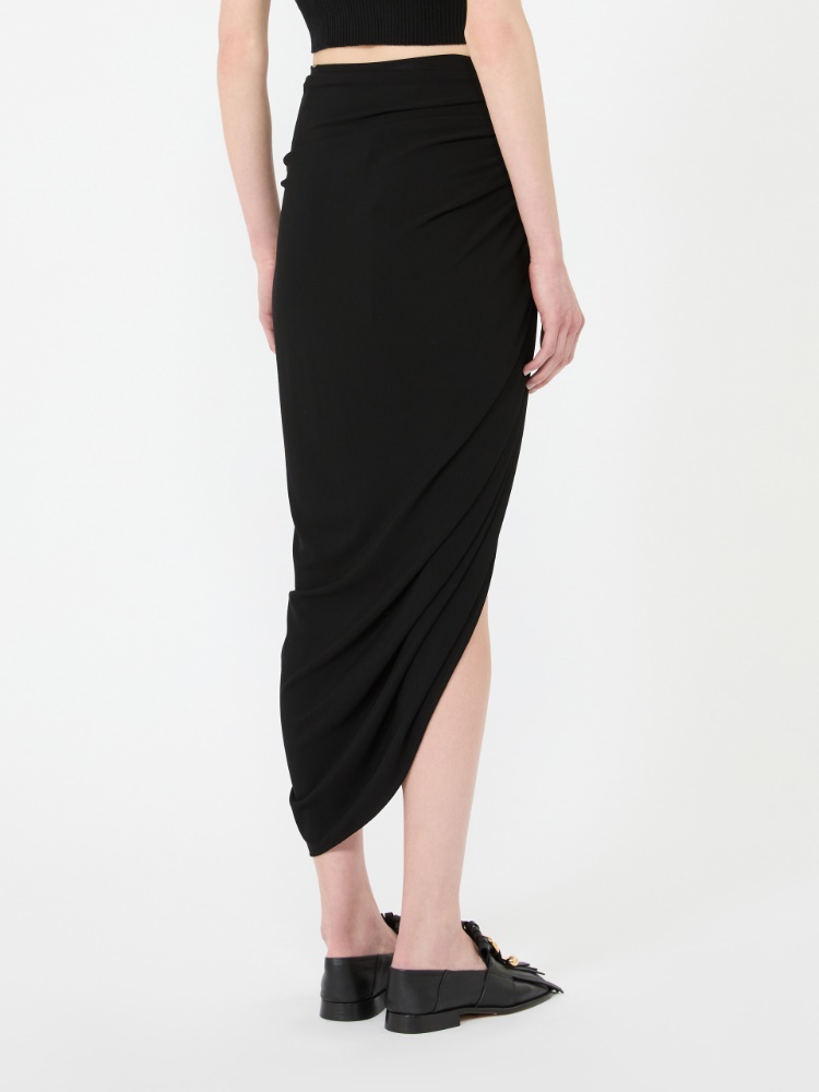 Draped viscose skirt - BLACK - Max Mara - 3