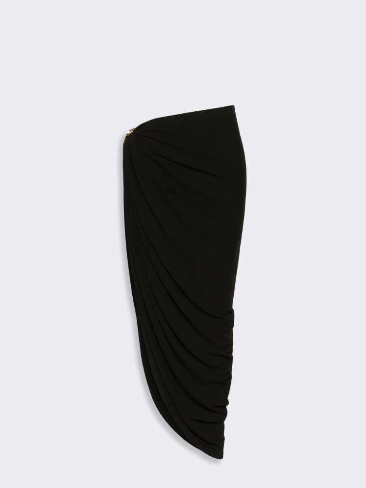 Draped viscose skirt - BLACK - Max Mara - 5