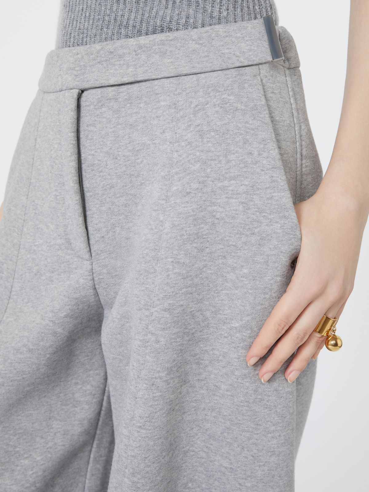 Fleece trousers - LIGHT GREY - Max Mara - 4