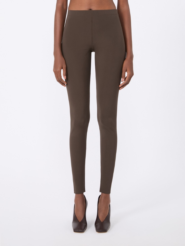 Slim-fit jersey trousers - DARK BROWN - Max Mara - 2