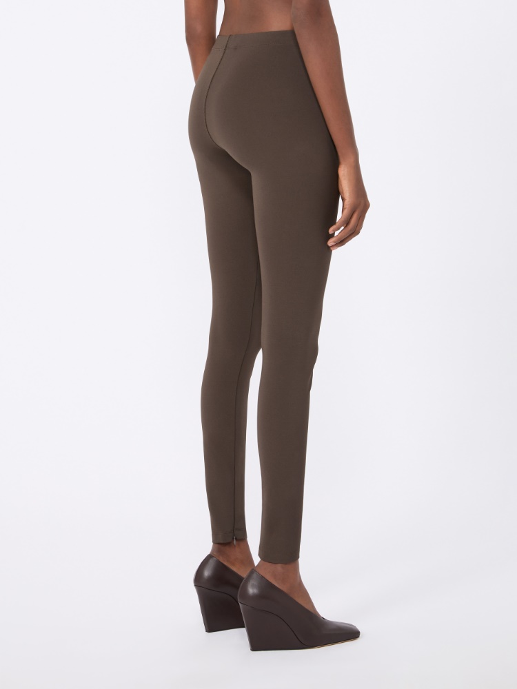 Slim-fit jersey trousers - DARK BROWN - Max Mara - 3