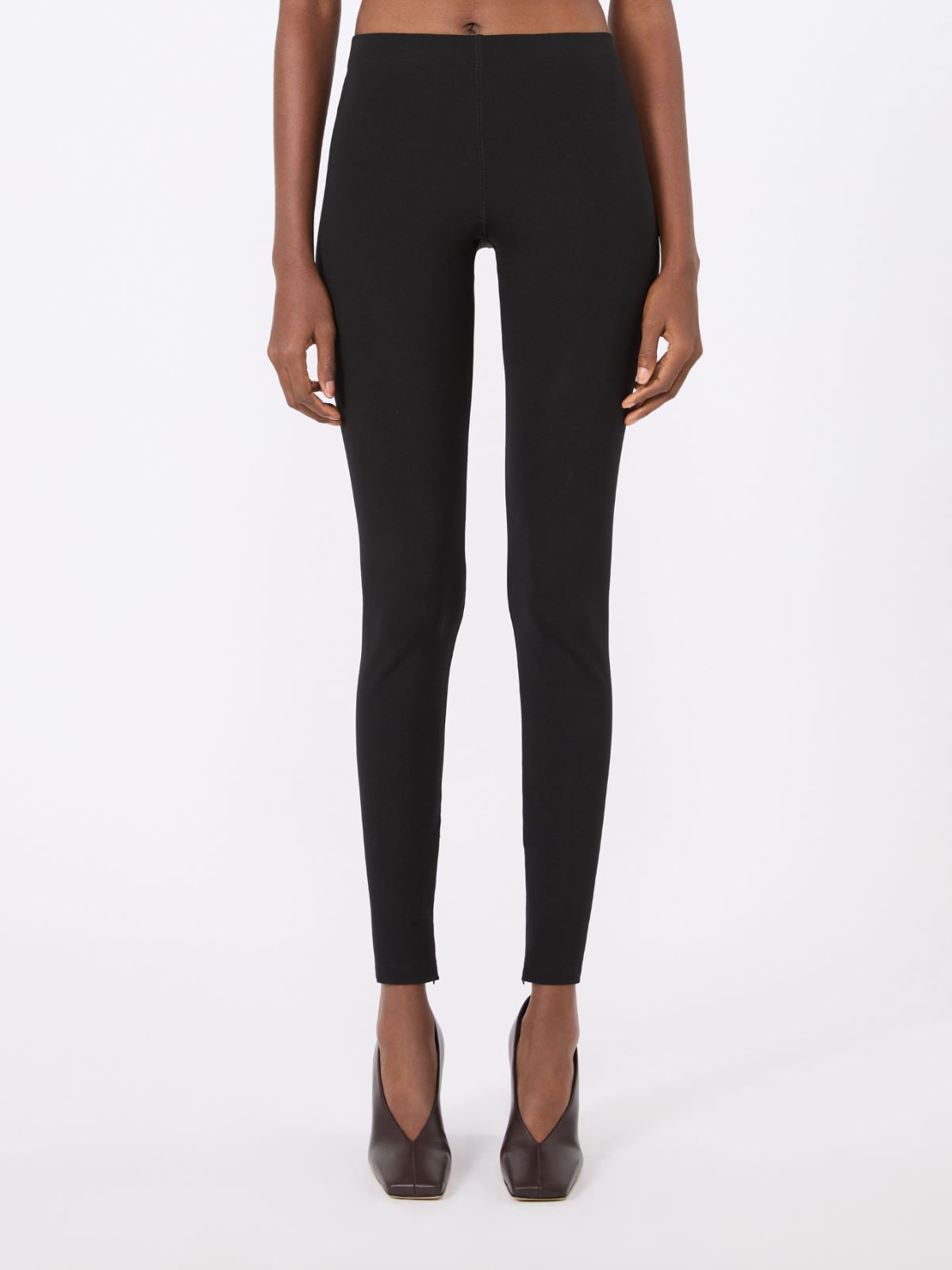 Slim-fit jersey trousers - BLACK - Max Mara - 2
