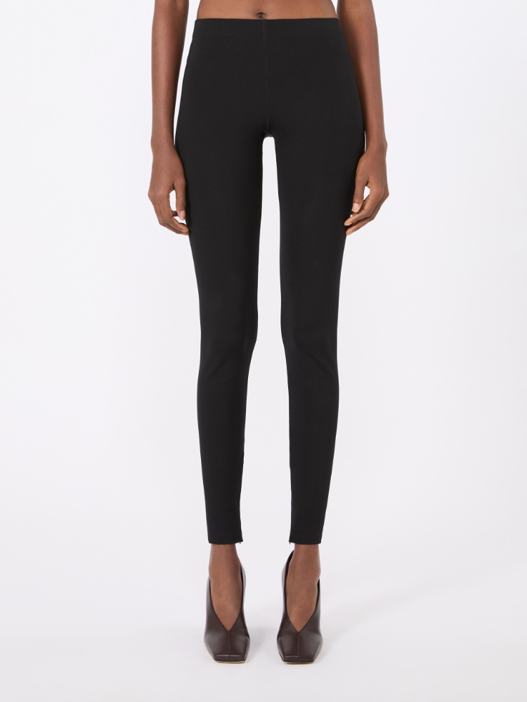 Slim-fit jersey trousers - BLACK - Max Mara - 2