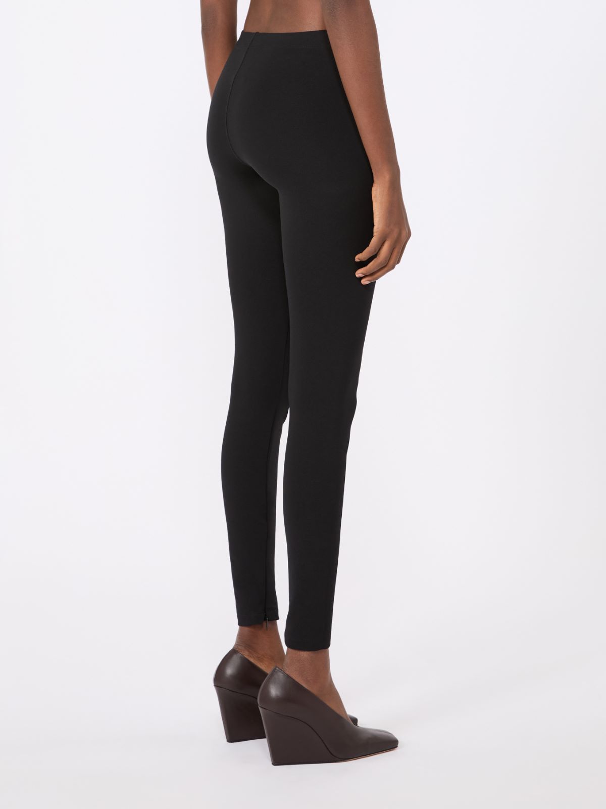 Slim-fit jersey trousers - BLACK - Max Mara - 3