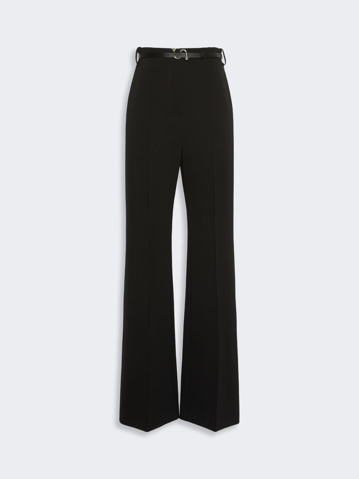 Straight-fit viscose jersey trousers - BLACK - Max Mara - 4