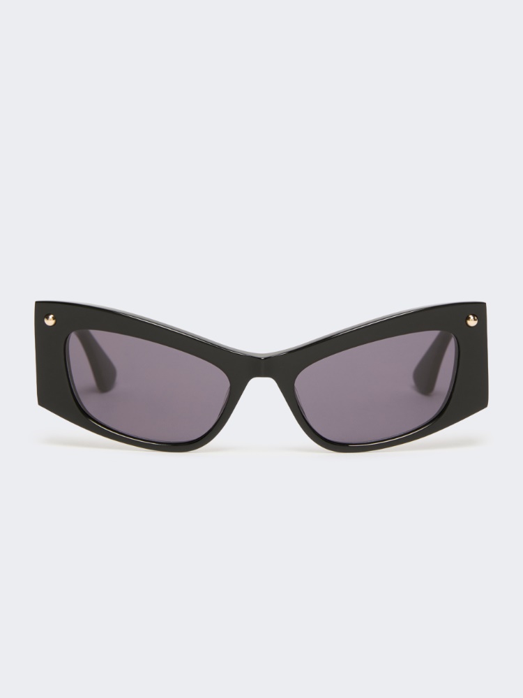 Bold tortoiseshell acetate glasses - BLACK