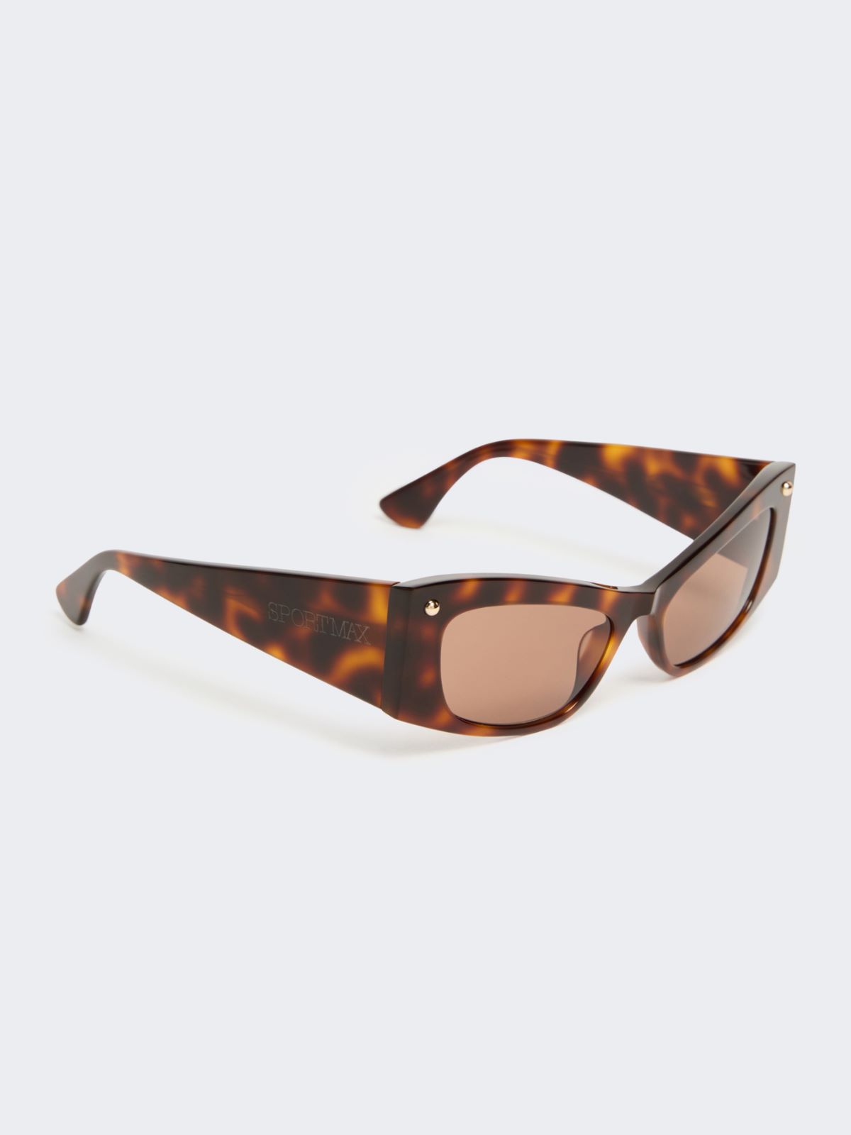 Bold tortoiseshell acetate glasses - TAWNY BRONZE BROWN - Max Mara - 2