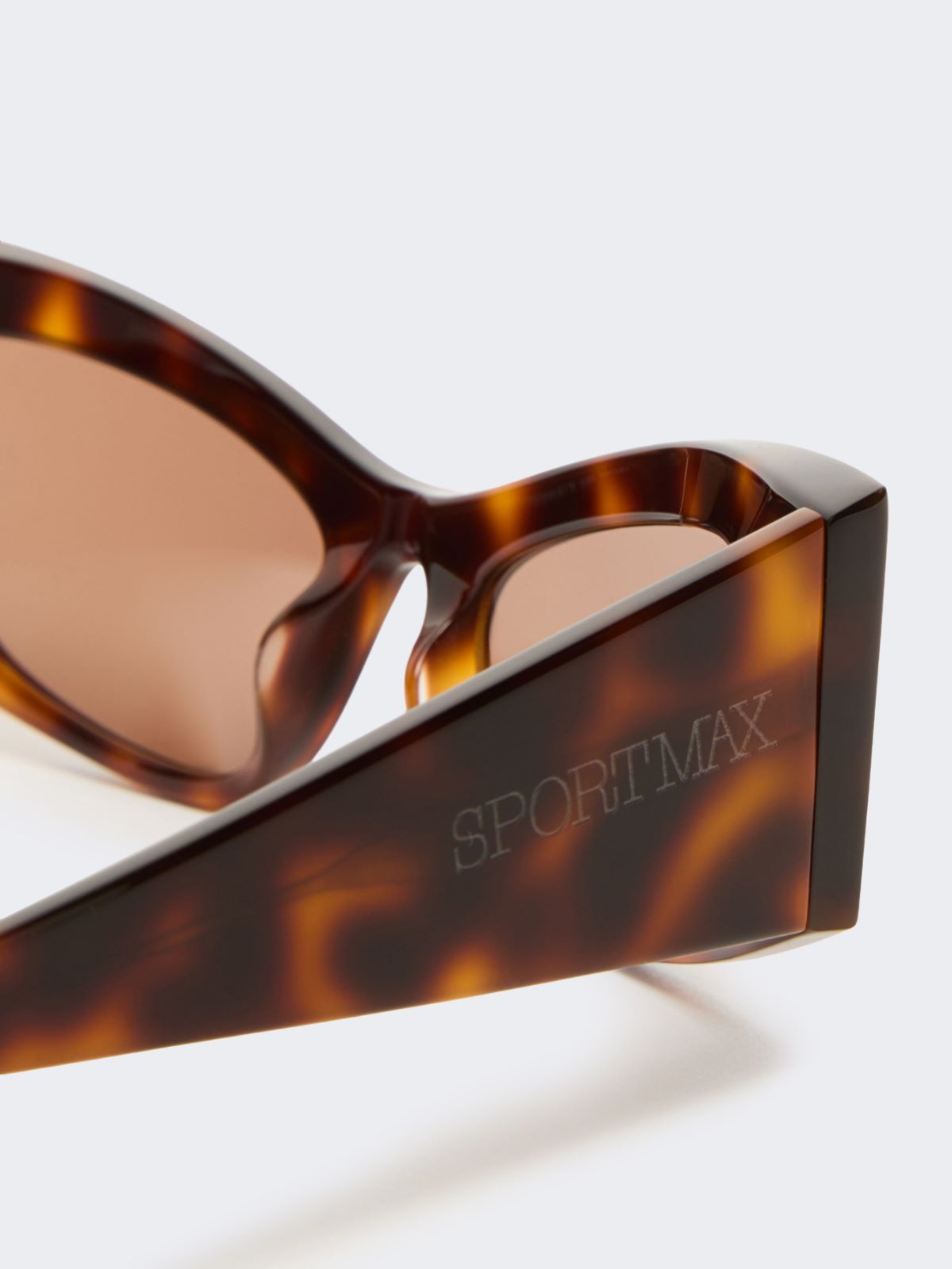 Bold tortoiseshell acetate glasses - TAWNY BRONZE BROWN - Max Mara - 3