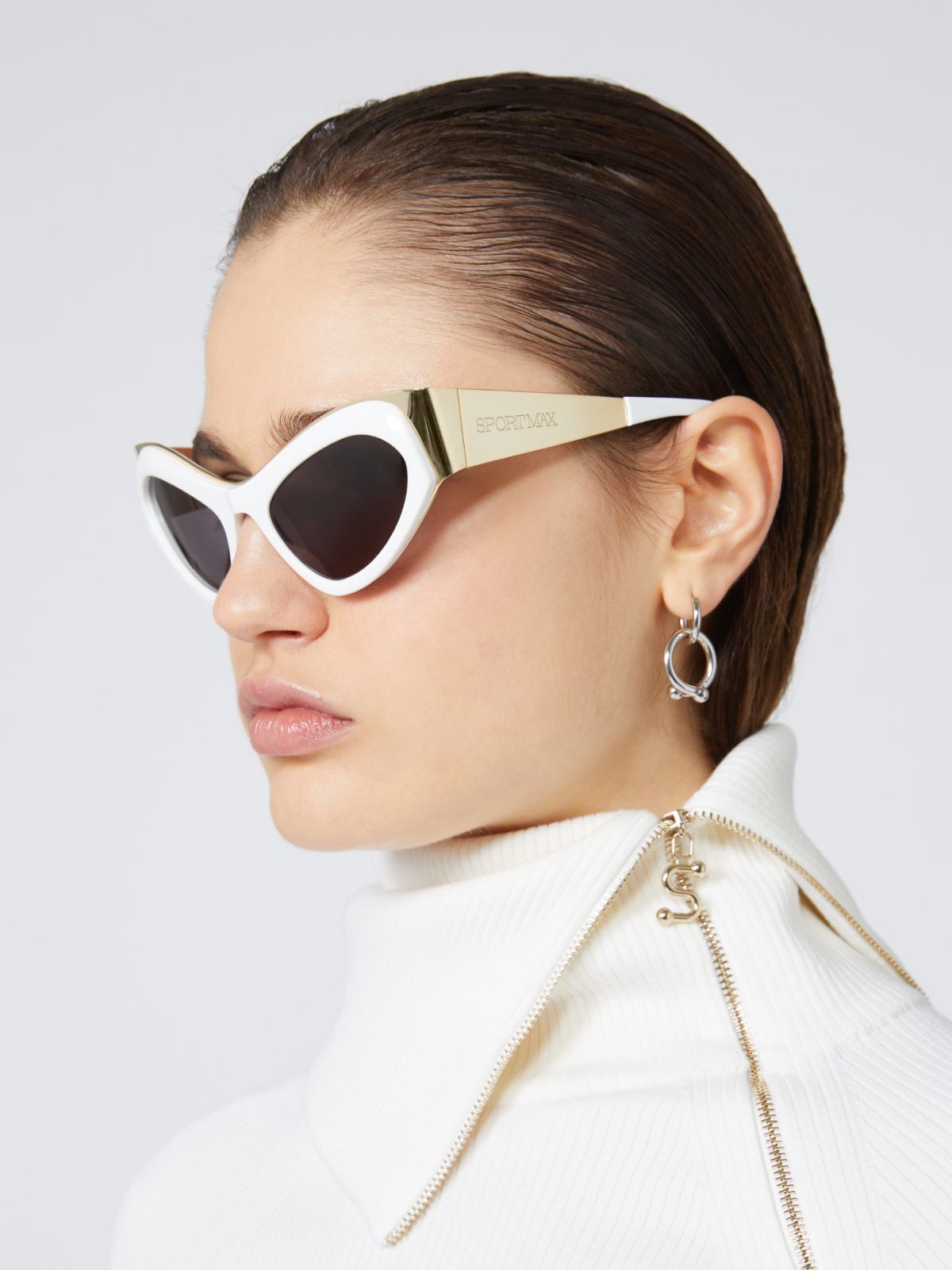 Cat-eye sunglasses - WHITE