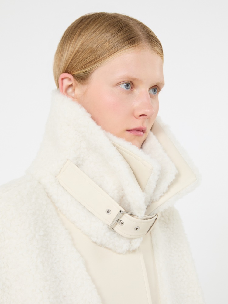 Short furry jersey jacket - ECRU - Max Mara - 5