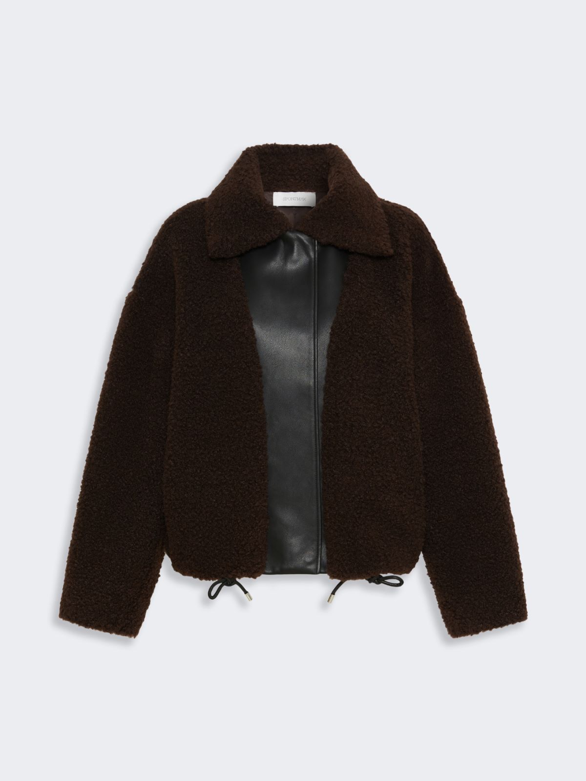 Short furry jersey jacket - CHOCOLATE - Max Mara - 6