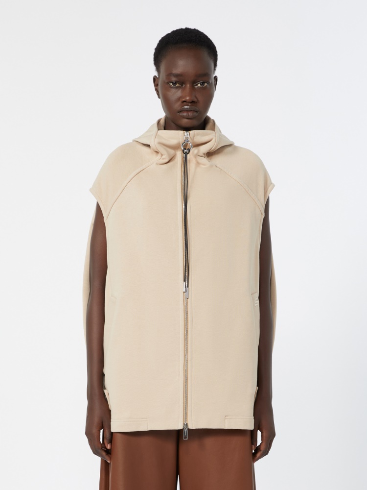 Cotton-blend fleece gilet - BEIGE - Max Mara - 2