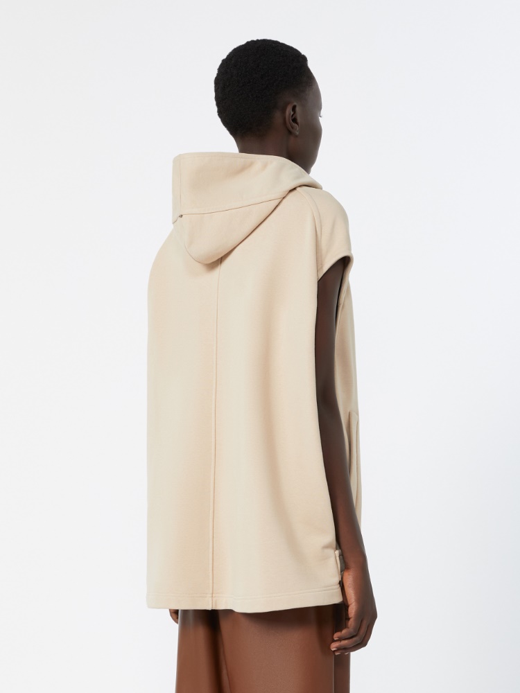Cotton-blend fleece gilet - BEIGE - Max Mara - 3