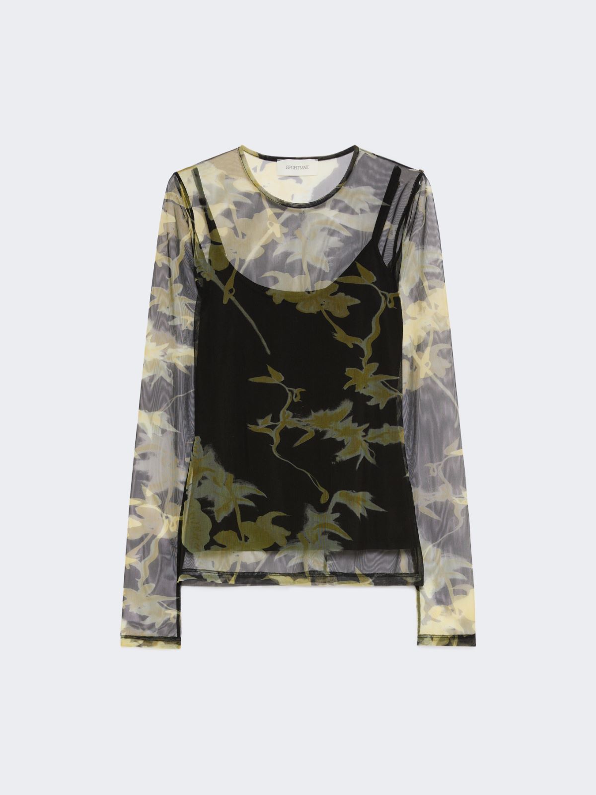 Printed tulle top - BLACK - Max Mara - 6