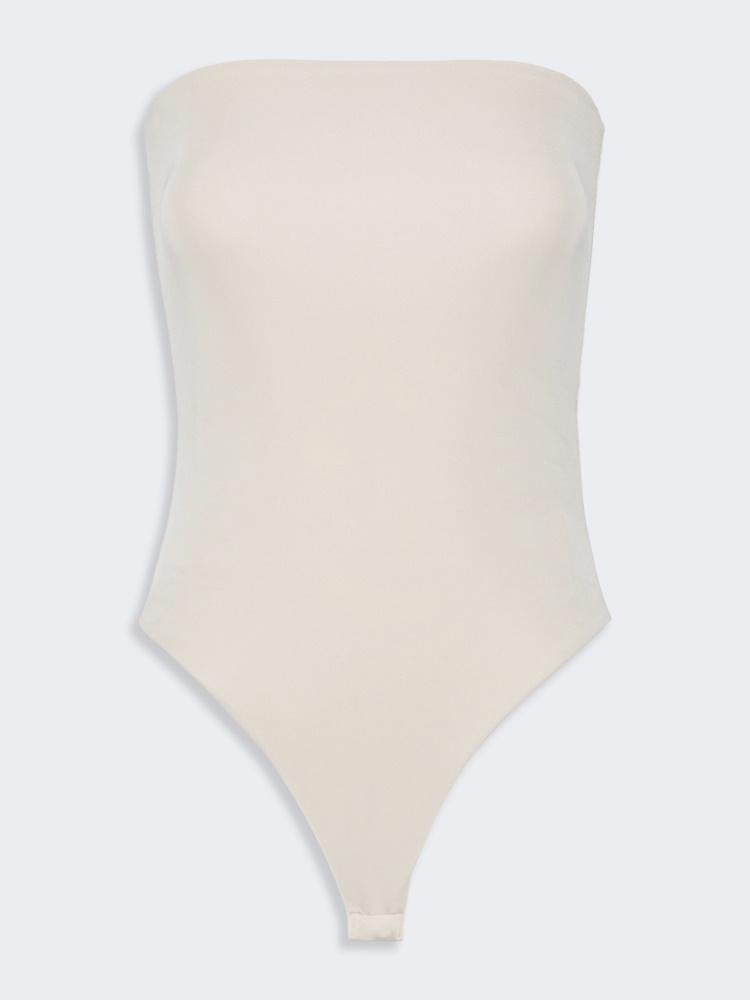 Stretch viscose bodysuit - IVORY