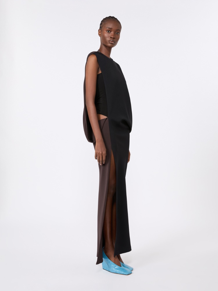 Stretch viscose bodysuit - BLACK