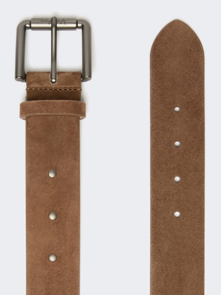 Studded leather belt - HAZELNUT BROWN - Max Mara - 2