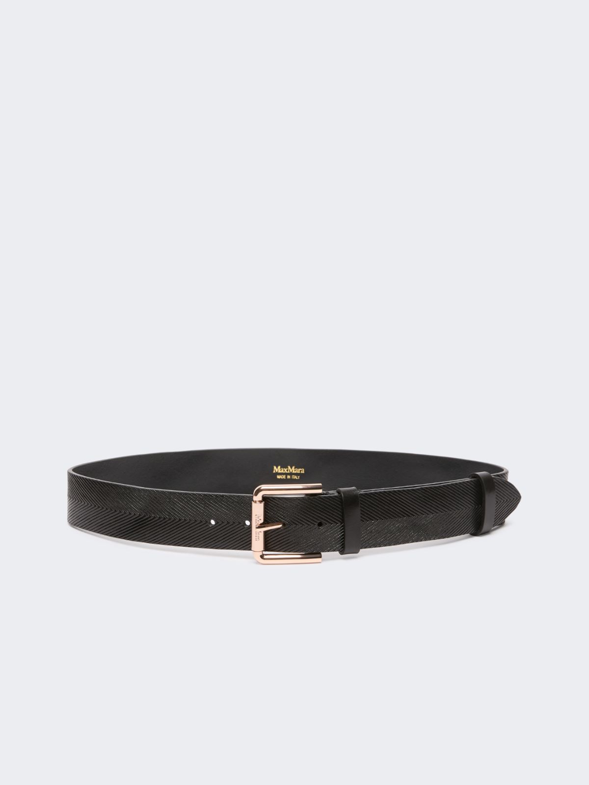 Cinturón de cuero + NEGRO - Max Mara