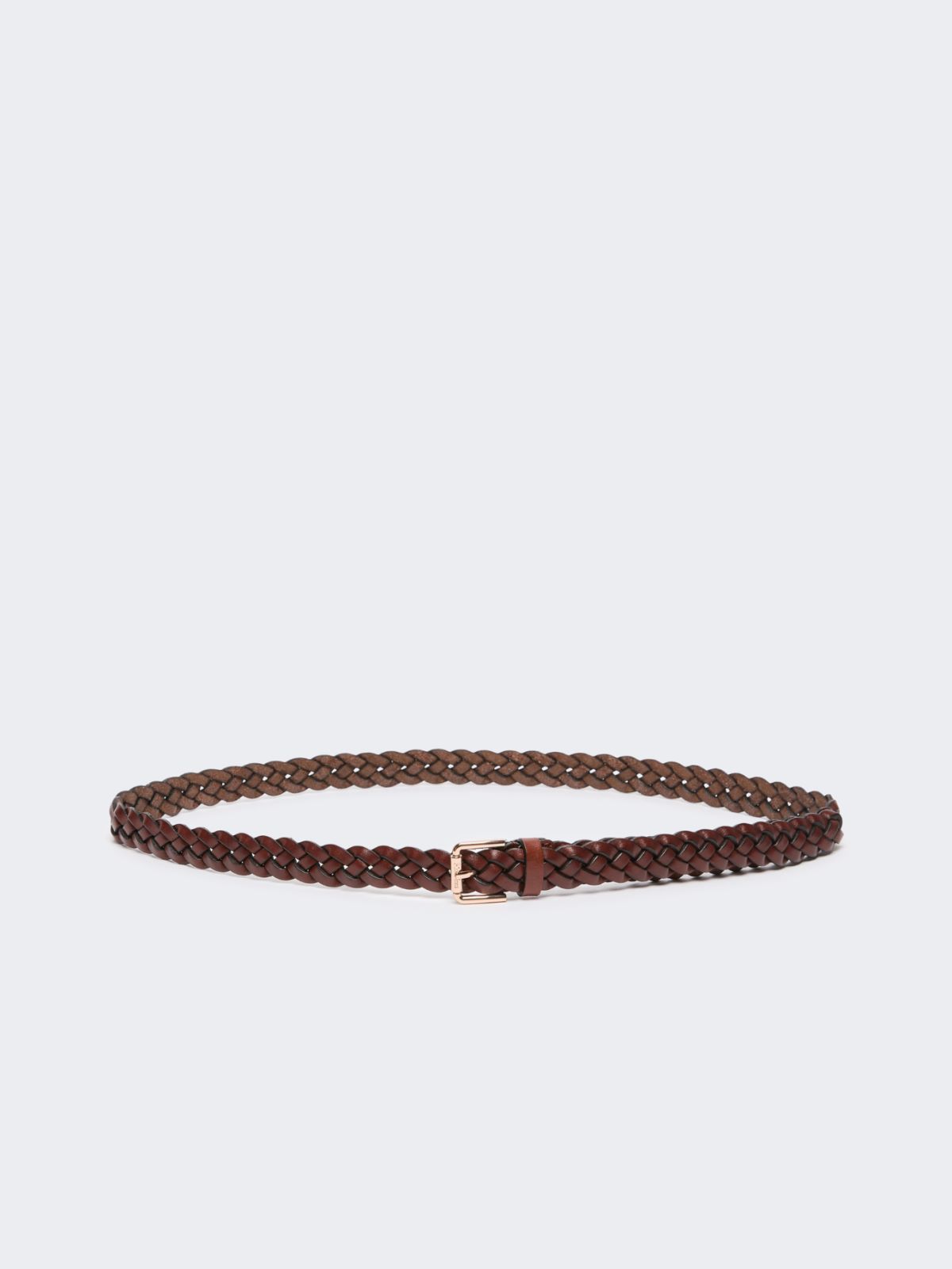 Woven leather belt - AMBER BROWN - Max Mara
