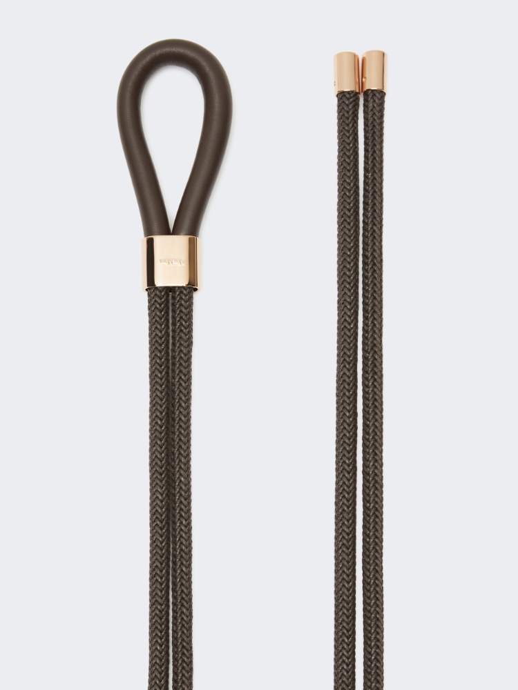 Waxed cotton belt - DARK GREY - 2