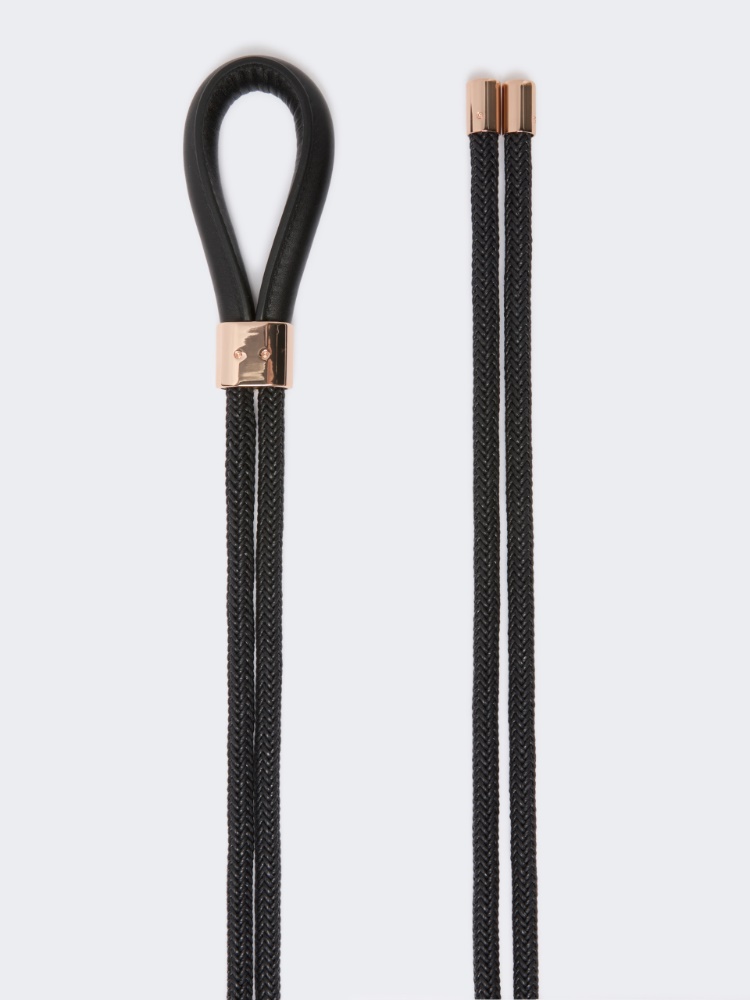 Waxed cotton belt - BLACK - 2