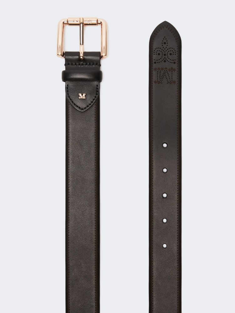 Leather belt - BLACK - 2