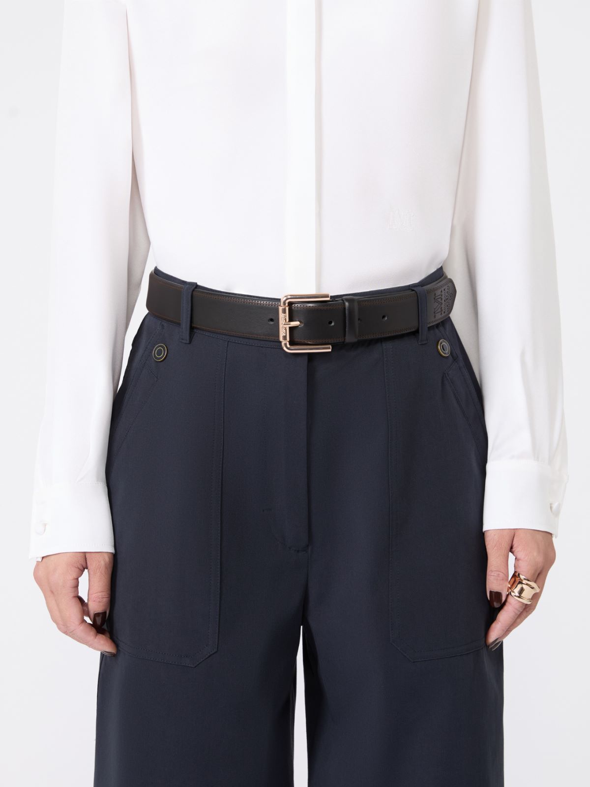 Leather belt + BLACK - Max Mara