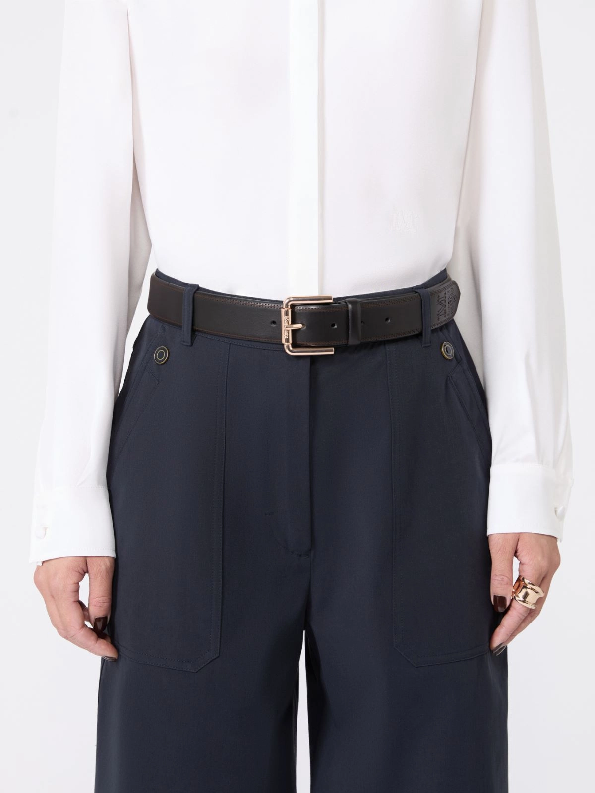 Leather belt + BLACK - Max Mara