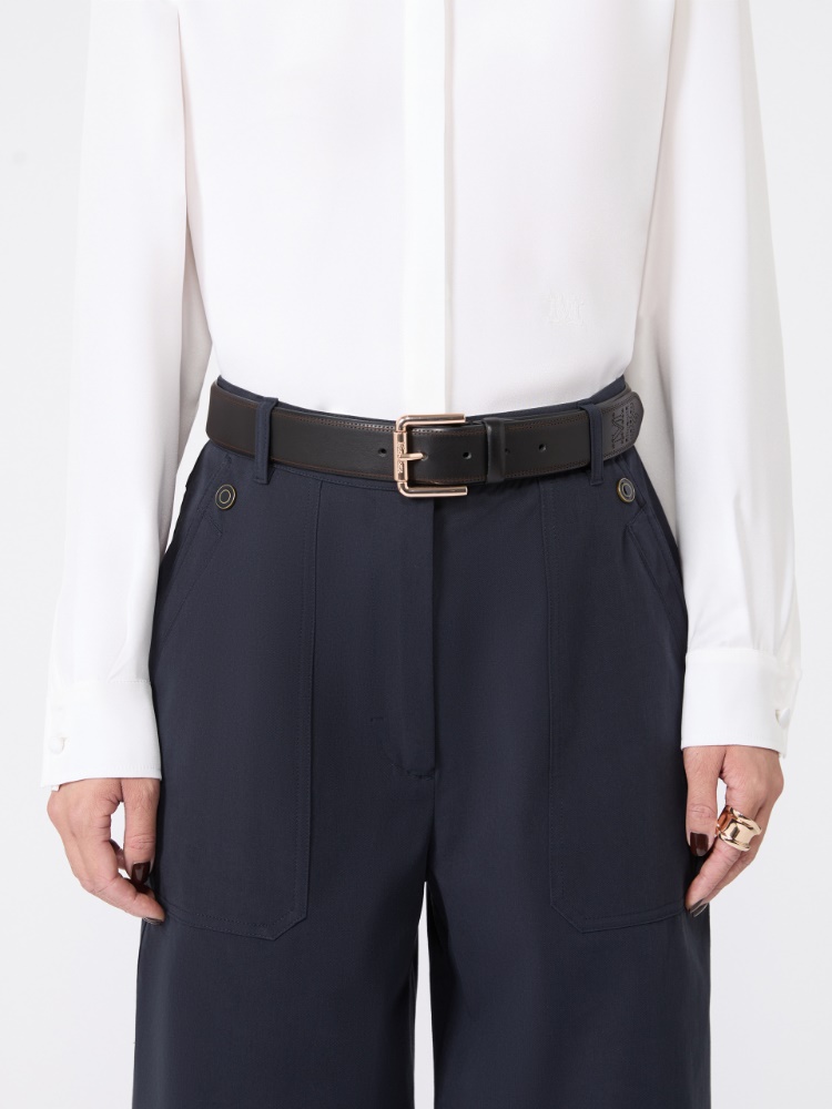 Leather belt - BLACK