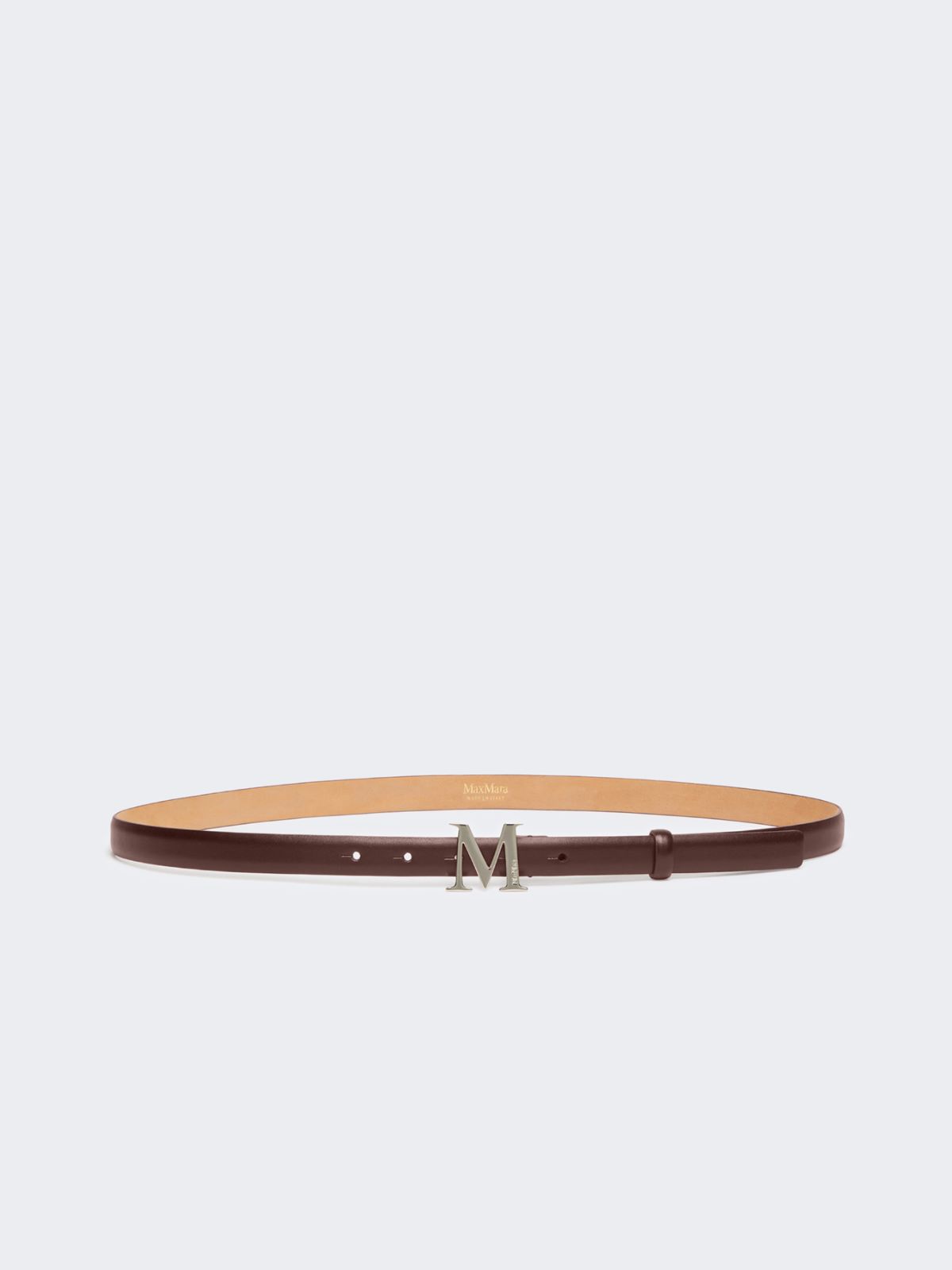 Ceinture en cuir avec monogramme - BRUN - Max Mara