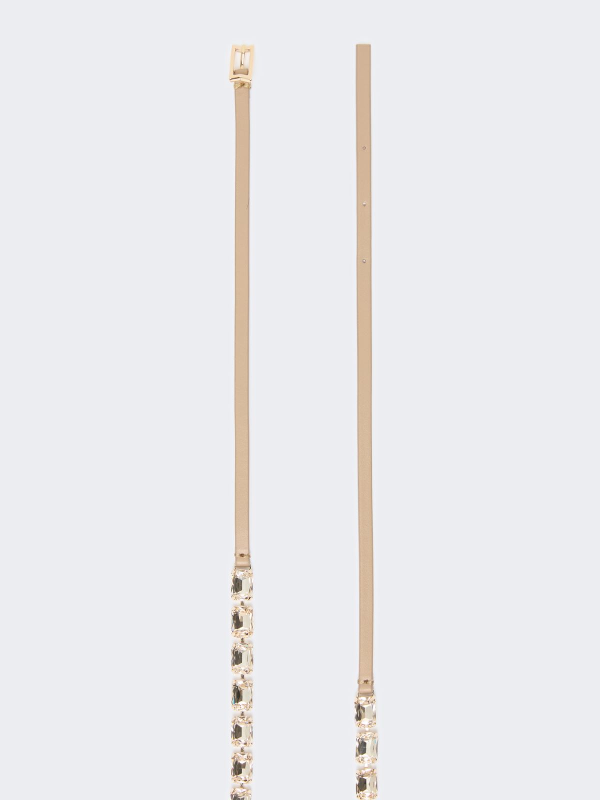 Schmuckgürtel aus Nappaleder - BEIGE - 2