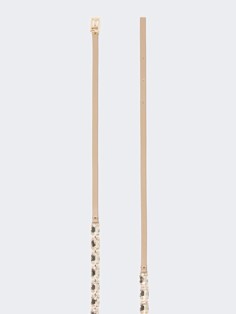 Schmuckgürtel aus Nappaleder - BEIGE - 2