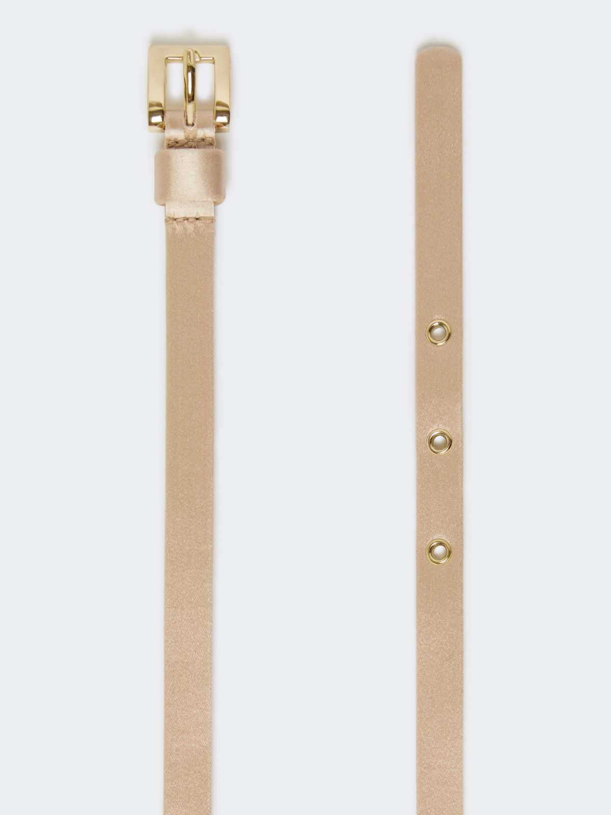 Bejewelled satin belt - POWDER - 2