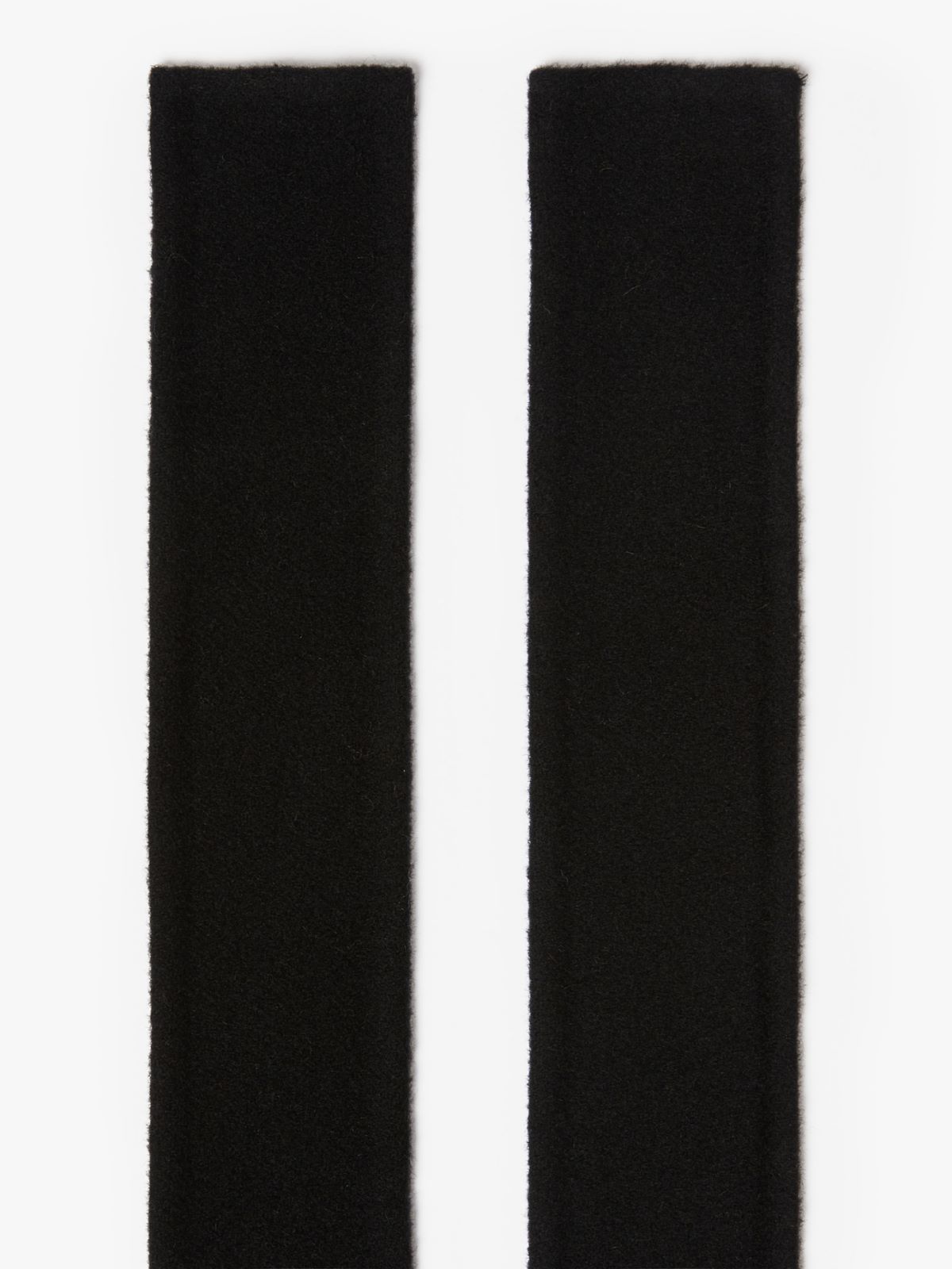 Wool self-tie belt - BLACK - 2