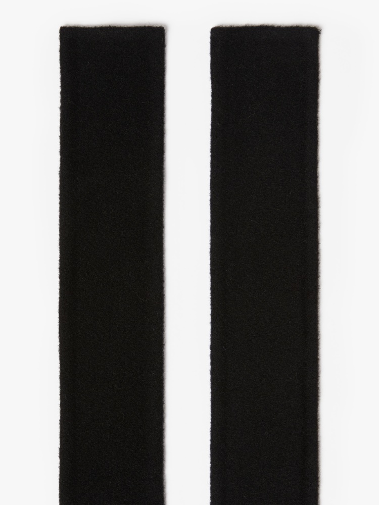 Wool self-tie belt - BLACK - 2