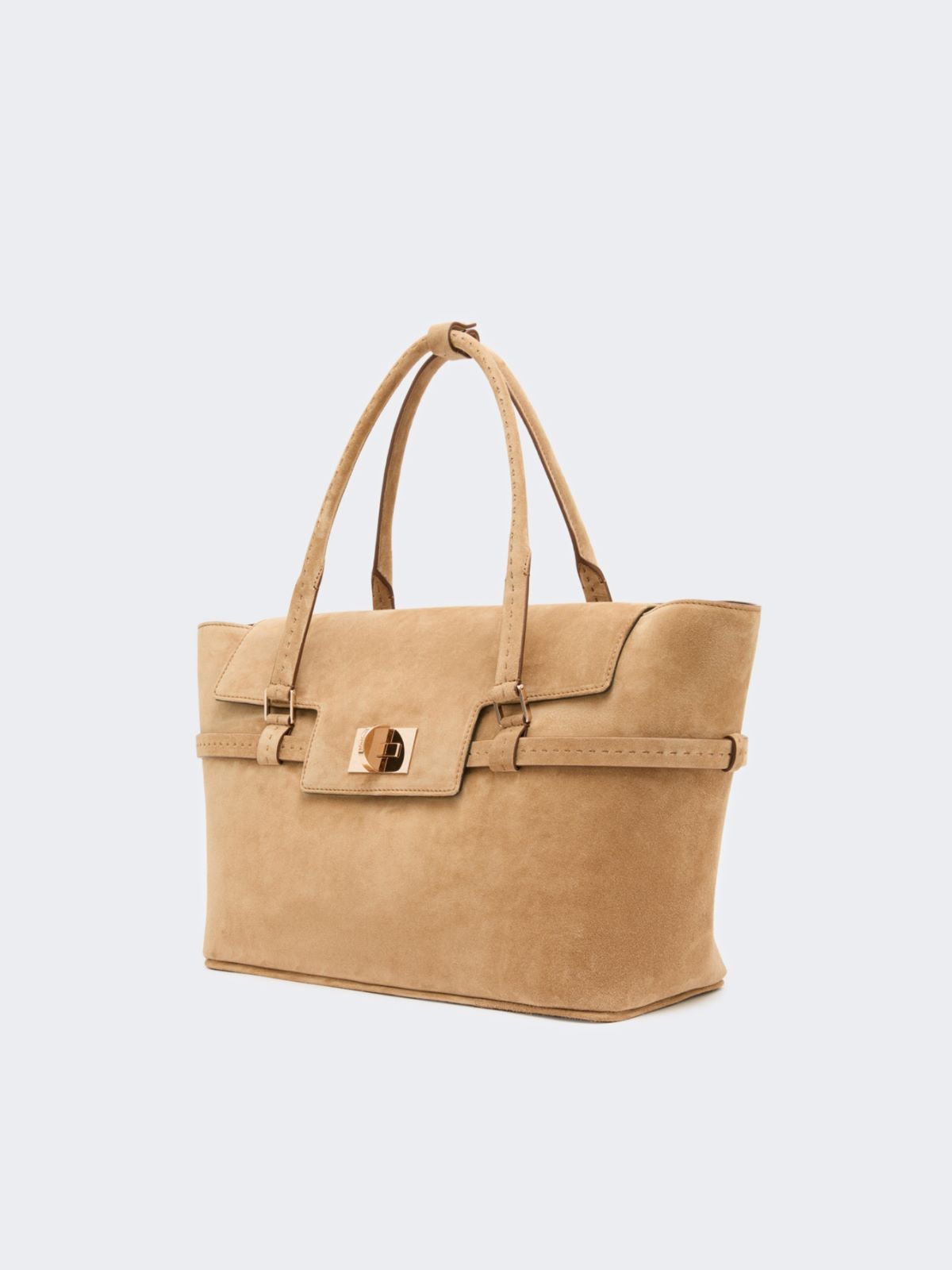 Suede handbag - BEIGE - Max Mara - 2