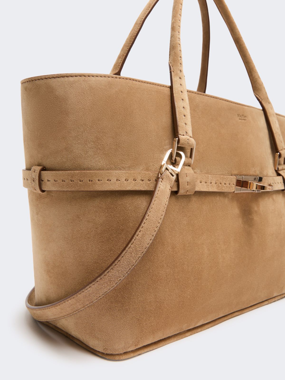 Suede handbag - BEIGE - Max Mara - 4