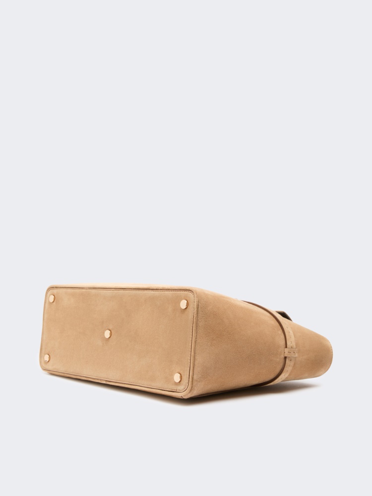 Suede handbag - BEIGE - Max Mara - 5