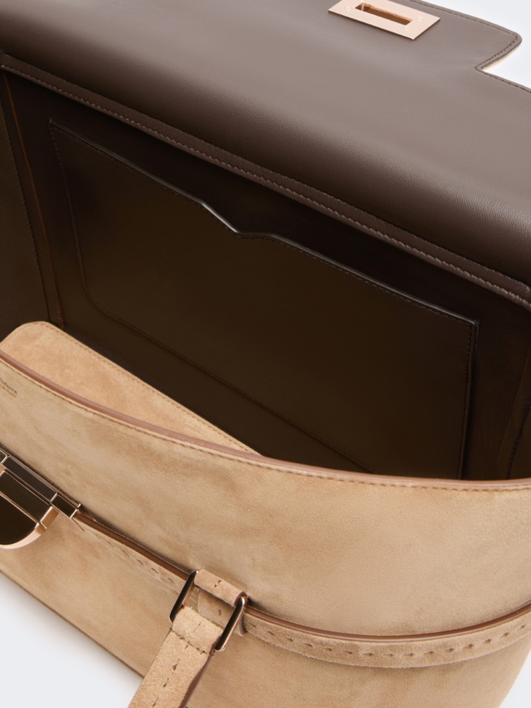 Suede handbag - BEIGE - Max Mara - 6