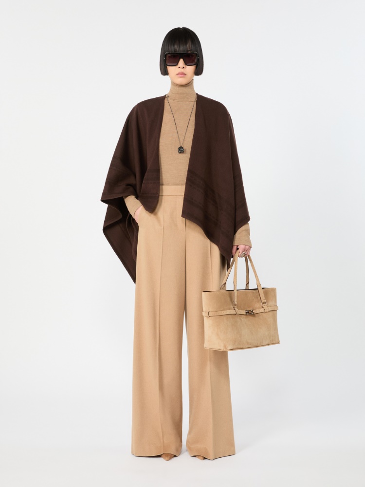 Suede handbag - BEIGE - Max Mara - 7